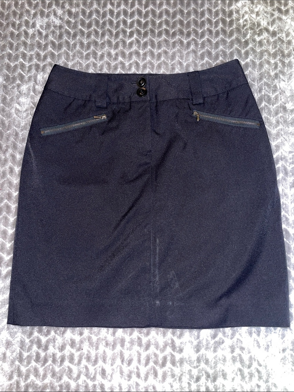 Classiques Entier Black Pencil Skirt Size 4 Zip Pockets Career Office